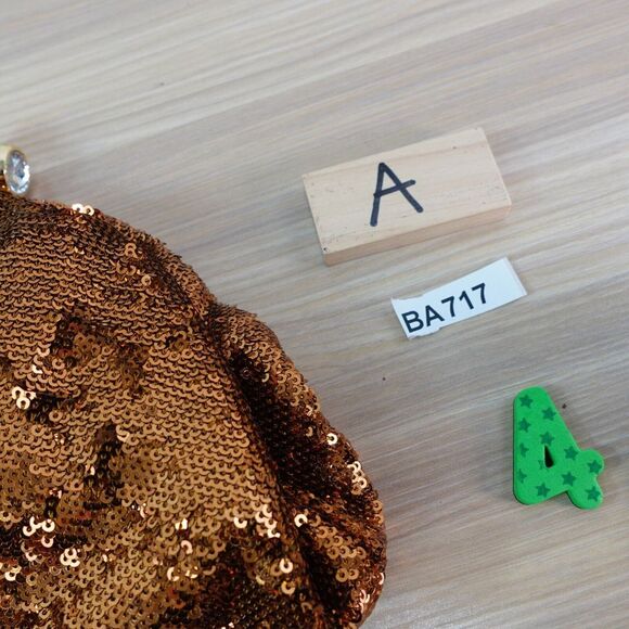 Y2K Sequin Crossbody‎ Purse Gold Crystal Cocktail Mesh Disco Party Boho RAY USA